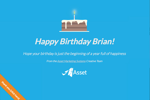 Asset Marketing Systems - Advisor Birthday Page